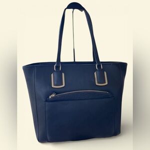 Nine West Large Tote Bag Vegan Leather plus Accessory Pouch Black